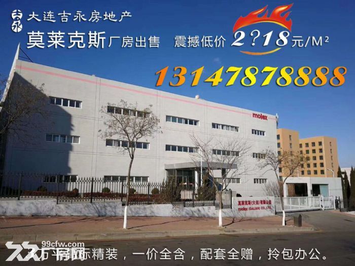 大連開發區莫萊克斯廠房出售 配套齊全 員工宿舍-圖(1)