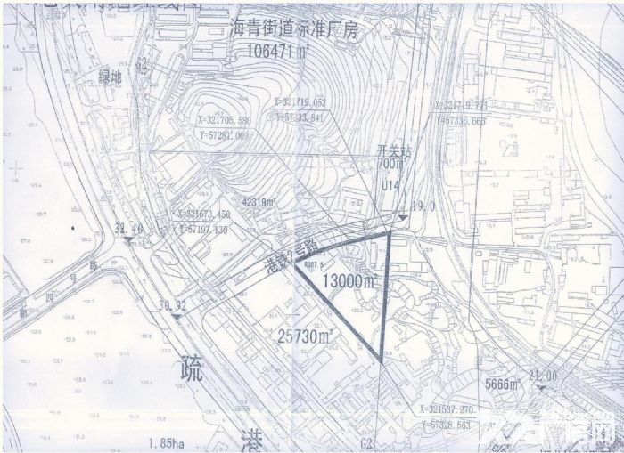 大孤山化工園區內擬新建化工廠區-圖(1)