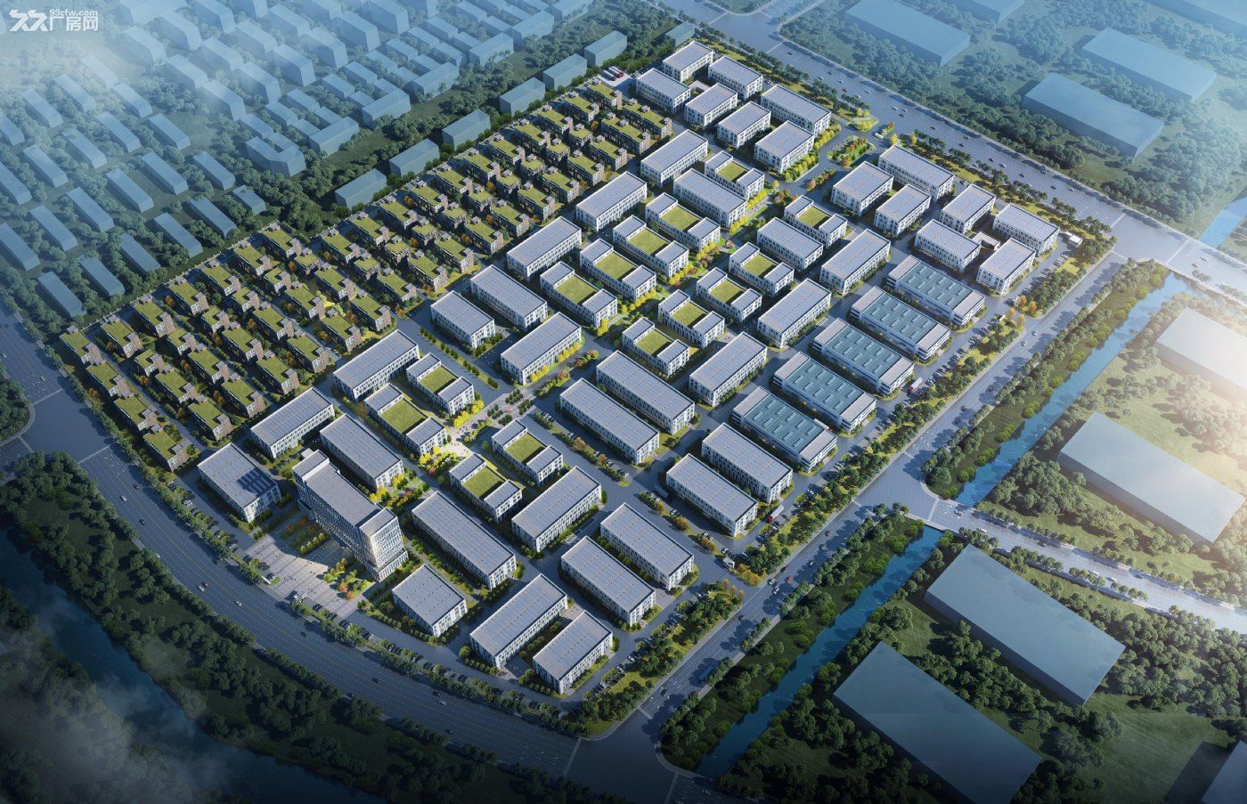 灌云县经开区镇港工业园厂房出售 钢结构 标准厂房 50年产权 可定制、面积可选3-图（4）