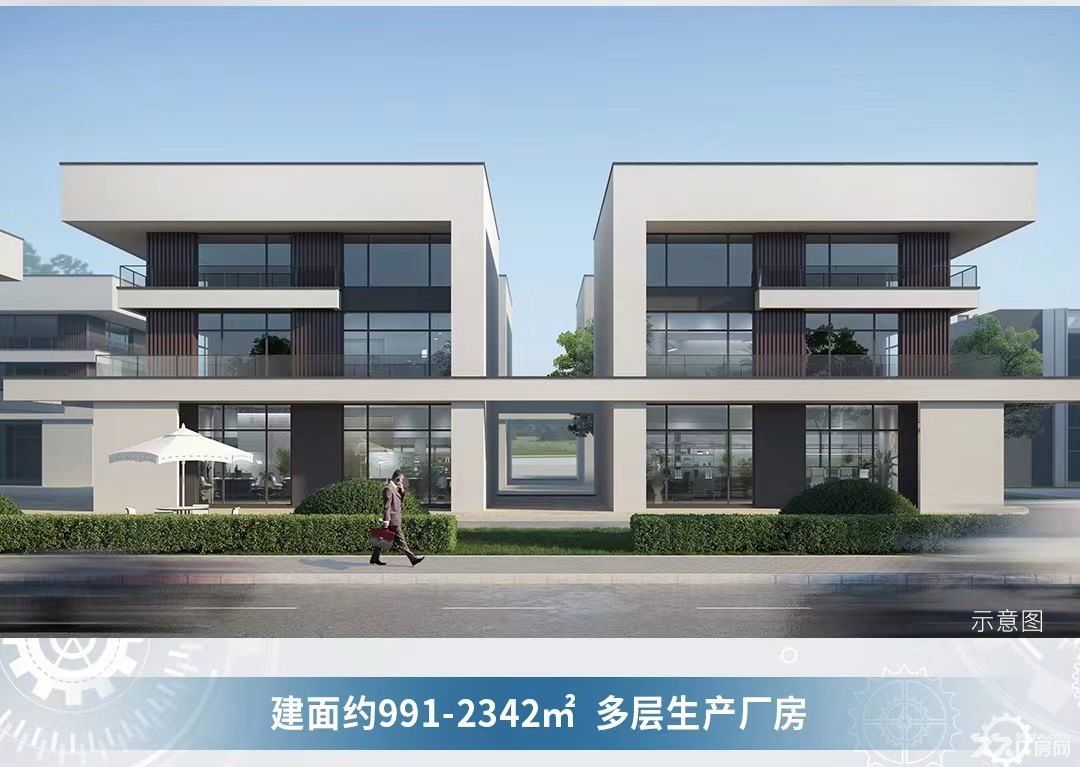 大連開發區得勝街道邁艾特對面《信基V谷》帶院子雙拼廠房-圖(2)