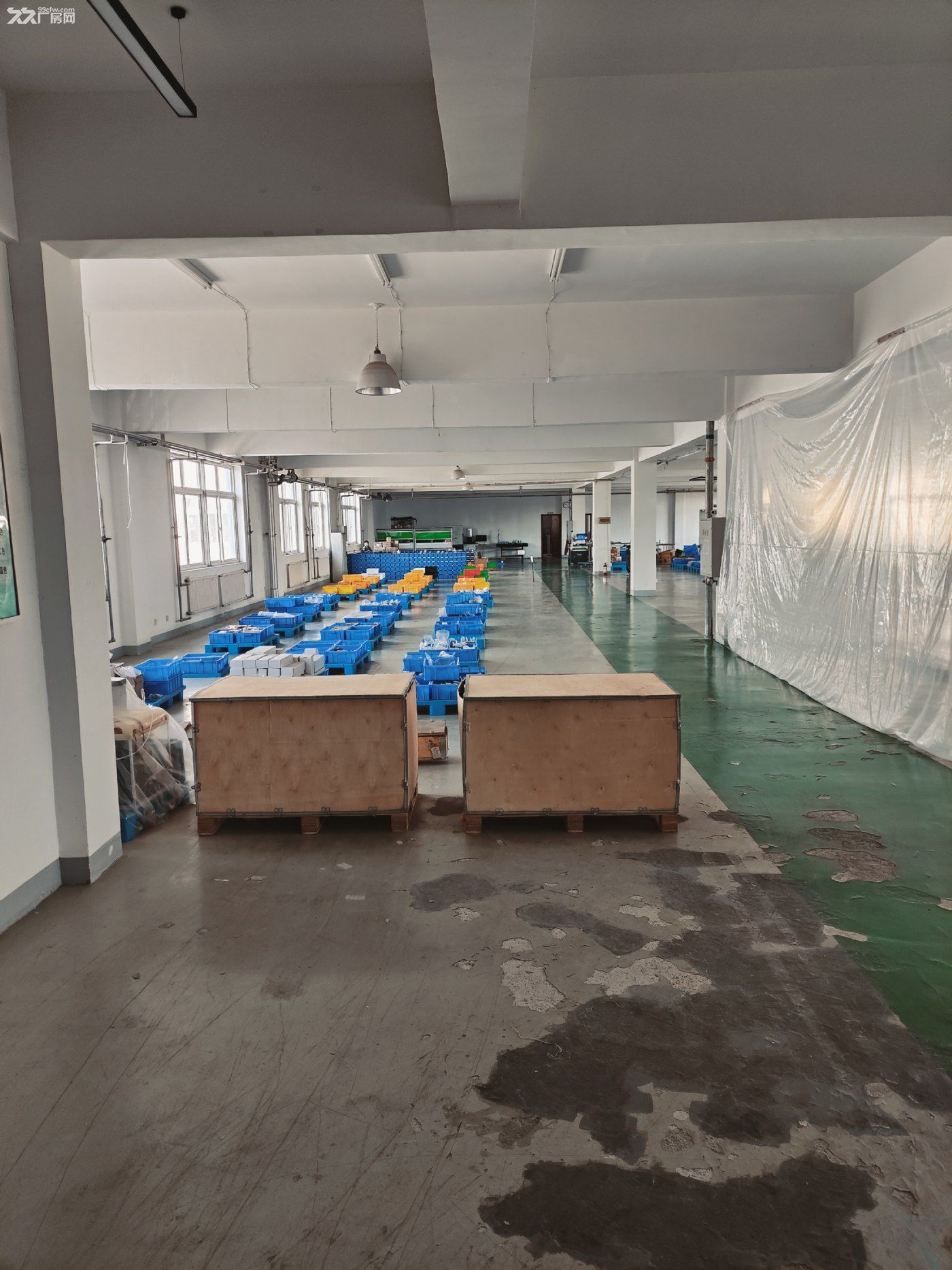 開發區廠房1200平出租,帶辦公室,廠區有食堂,配套水電暖等-圖(1)